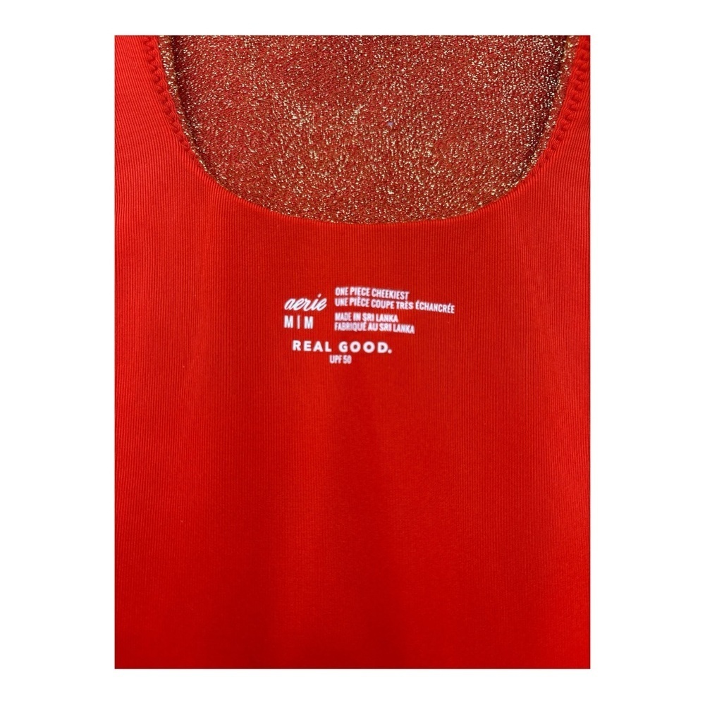 ❤️🔥”Showgirl” Era Orange/Red Sparkle One-Piece Swim/Bodysuit Size M Aerie❤️🔥 - Picture 12 of 14